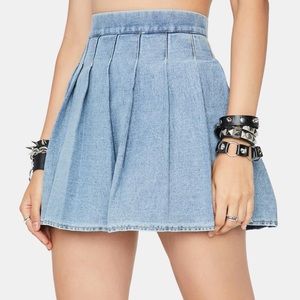 Dolls kill jean skirt